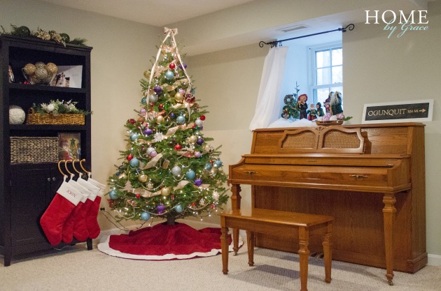 christmas tree, decorations, home, living room